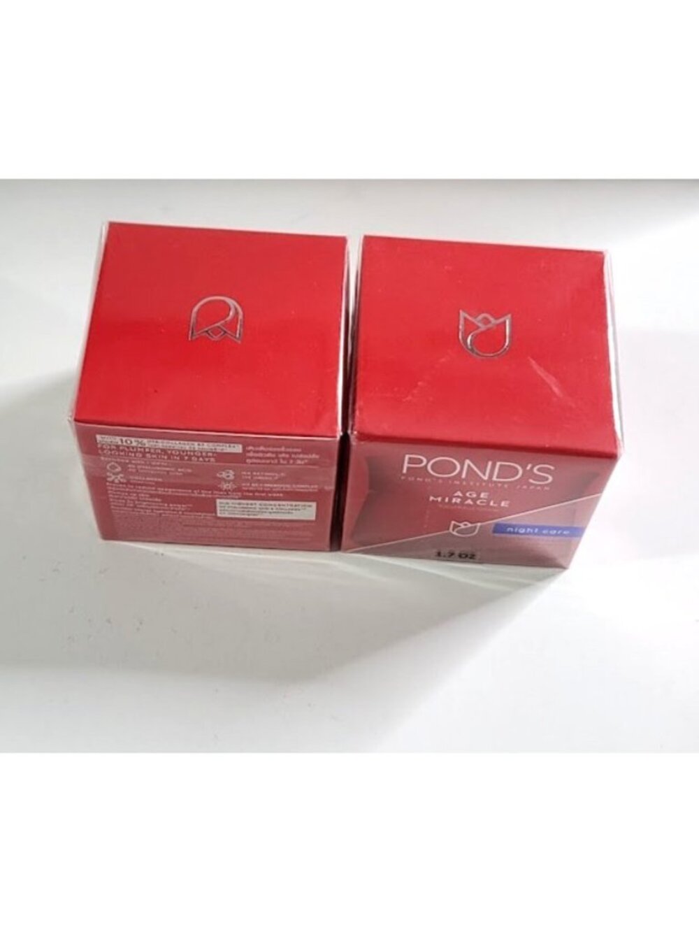 Lot of 2 Pond’s Age Miracle Youthful Glow Night Cream  1.7 oz Collagen SEALED